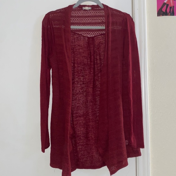 Eyeshadow Sweaters - Eyeshadow Red Cardigan